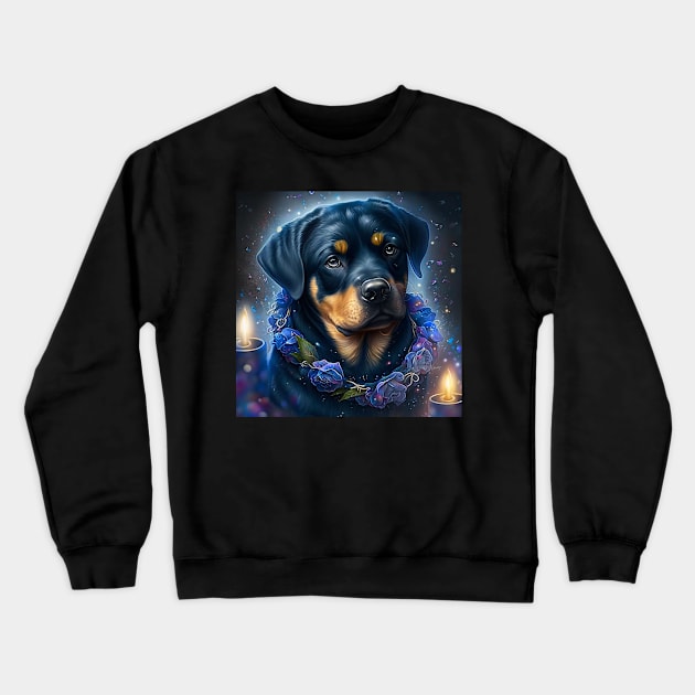 Rottweiler Spiritual Beauty Crewneck Sweatshirt by Enchanted Reverie